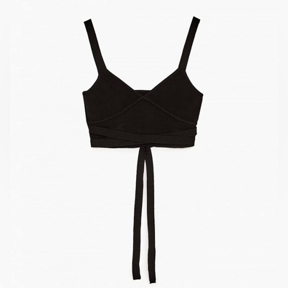 Zara Knit Strappy Crop Top